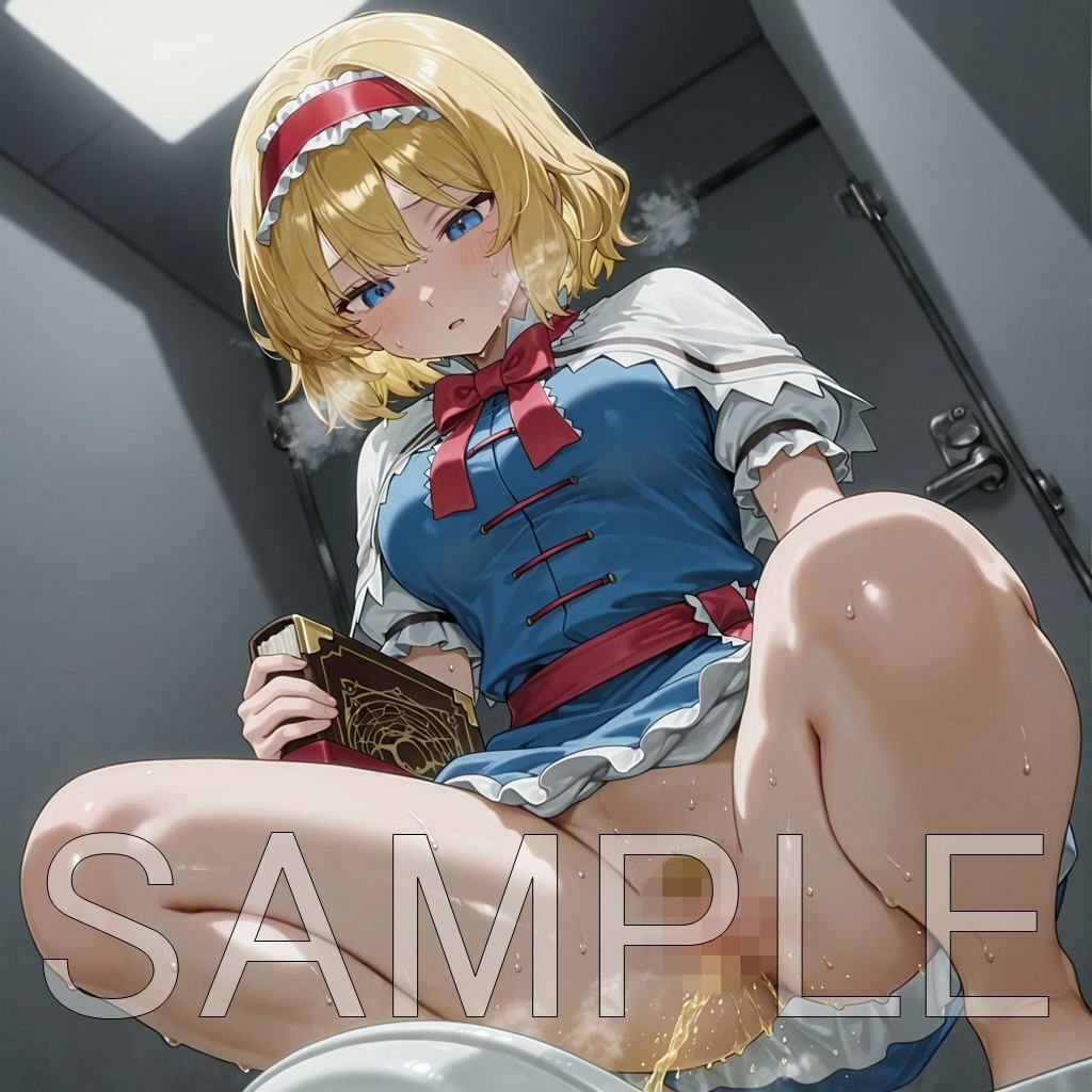 サンプル画像4:和式放尿アリス(はいいろ) [d_679885]