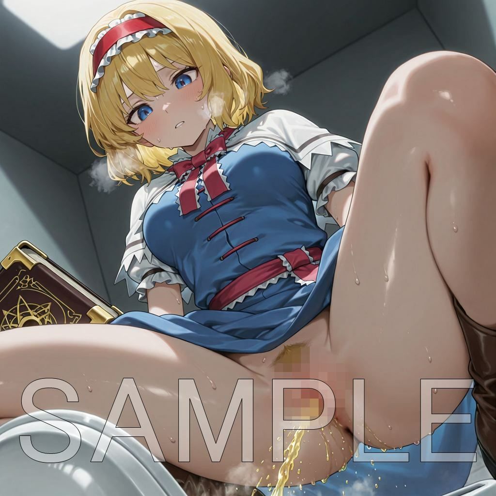 サンプル画像5:和式放尿アリス(はいいろ) [d_679885]