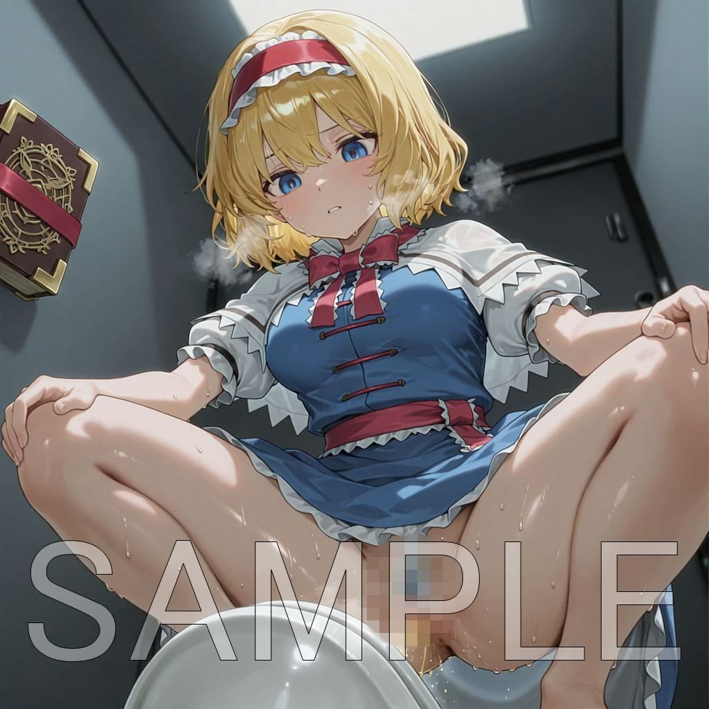 サンプル画像6:和式放尿アリス(はいいろ) [d_679885]