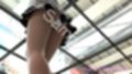 女子アナになった二階堂沙耶・早朝のニュース番組の冒頭でミニスカートでダンスすることを業務命令で強要される:Vol.002『ただの話題作りとのことで電源OFF（のはず）のカメラが4台、ローアングルから彼女のスカート内を覗き込むように設置されている:PV02_純白フルバックパンティ』