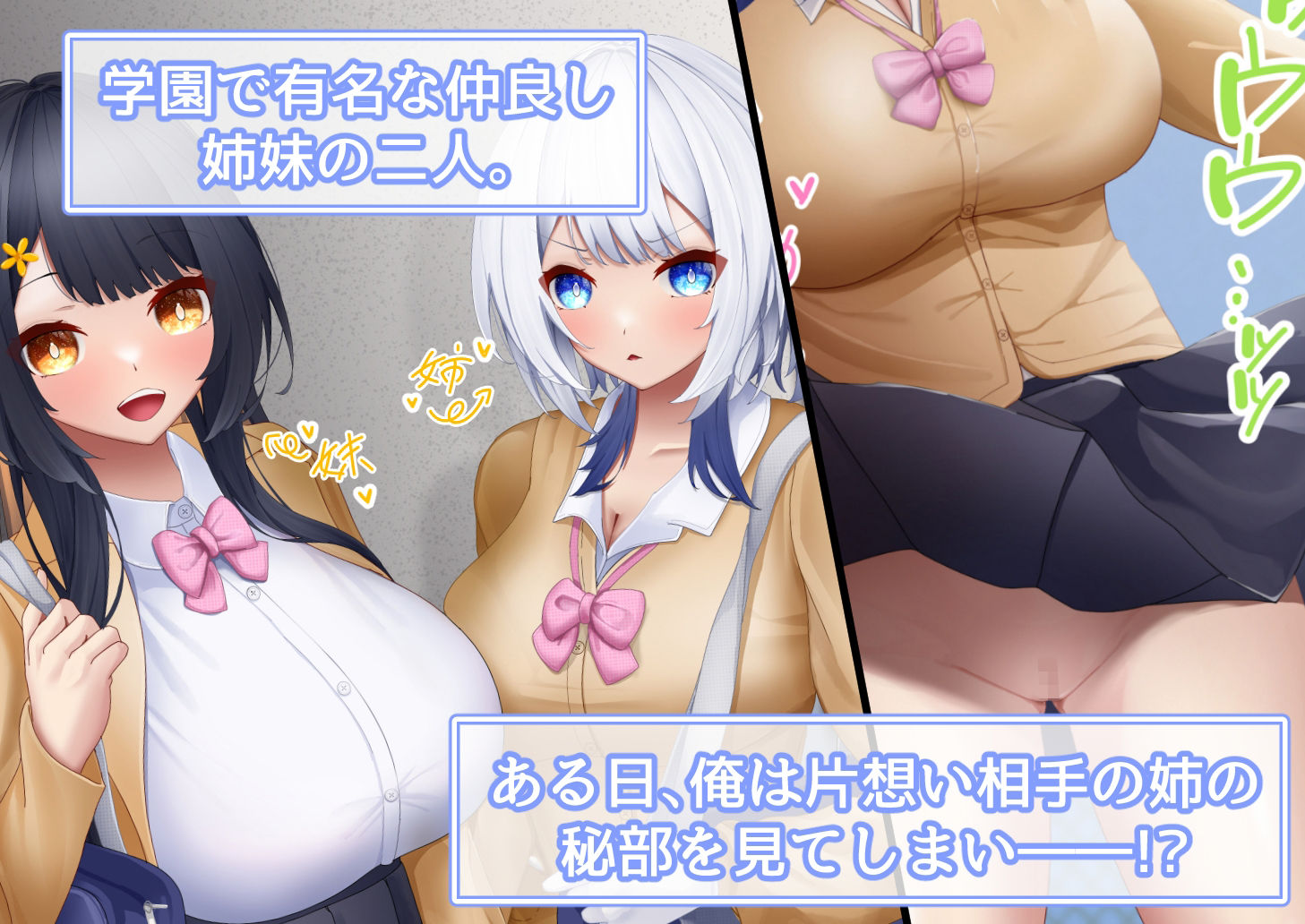 サンプル画像1:学園の巨乳姉妹をセックス三昧の果てに孕ませるまで 〜心の読める姉と性欲狂いの妹〜(たえらば) [d_680228]