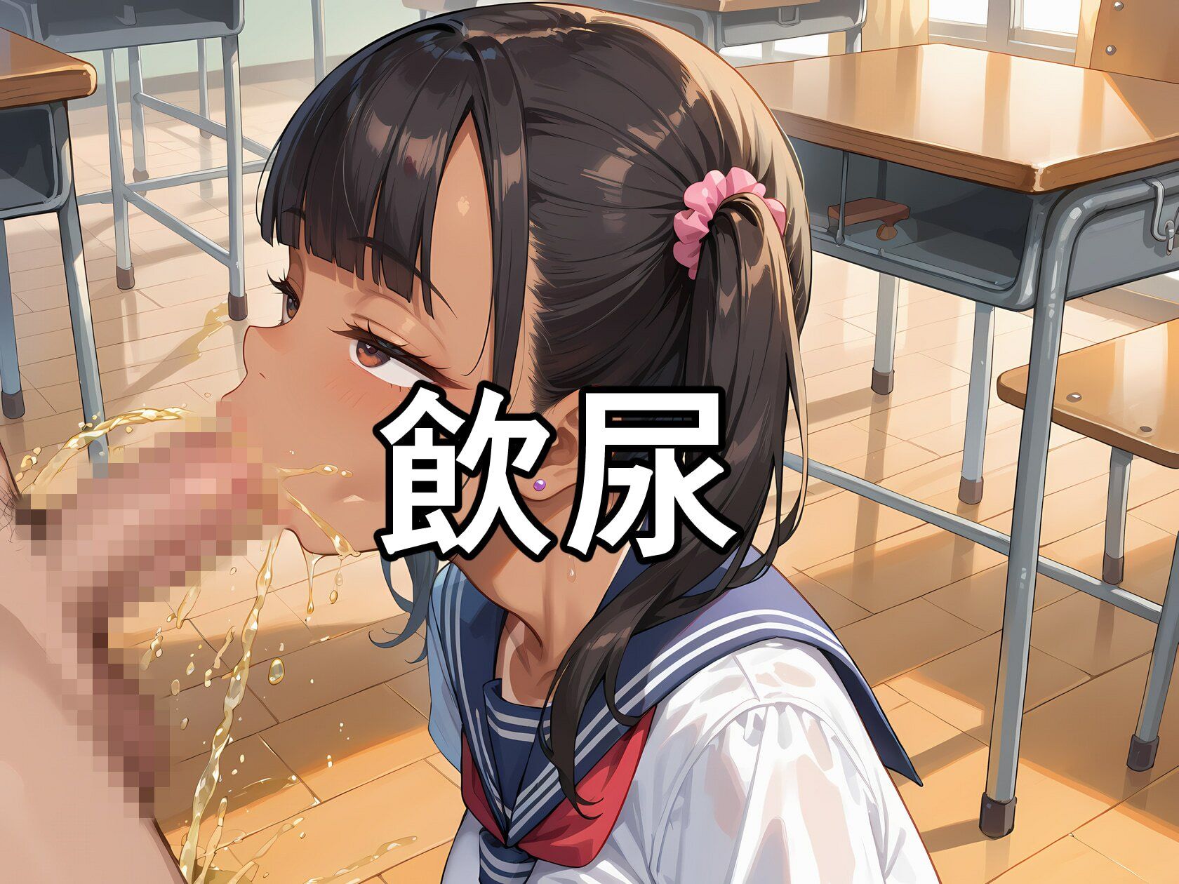 サンプル画像2:動画で食糞スカトロ！制服娘たちの変態プレイ！(裏性癖の館) [d_680431]