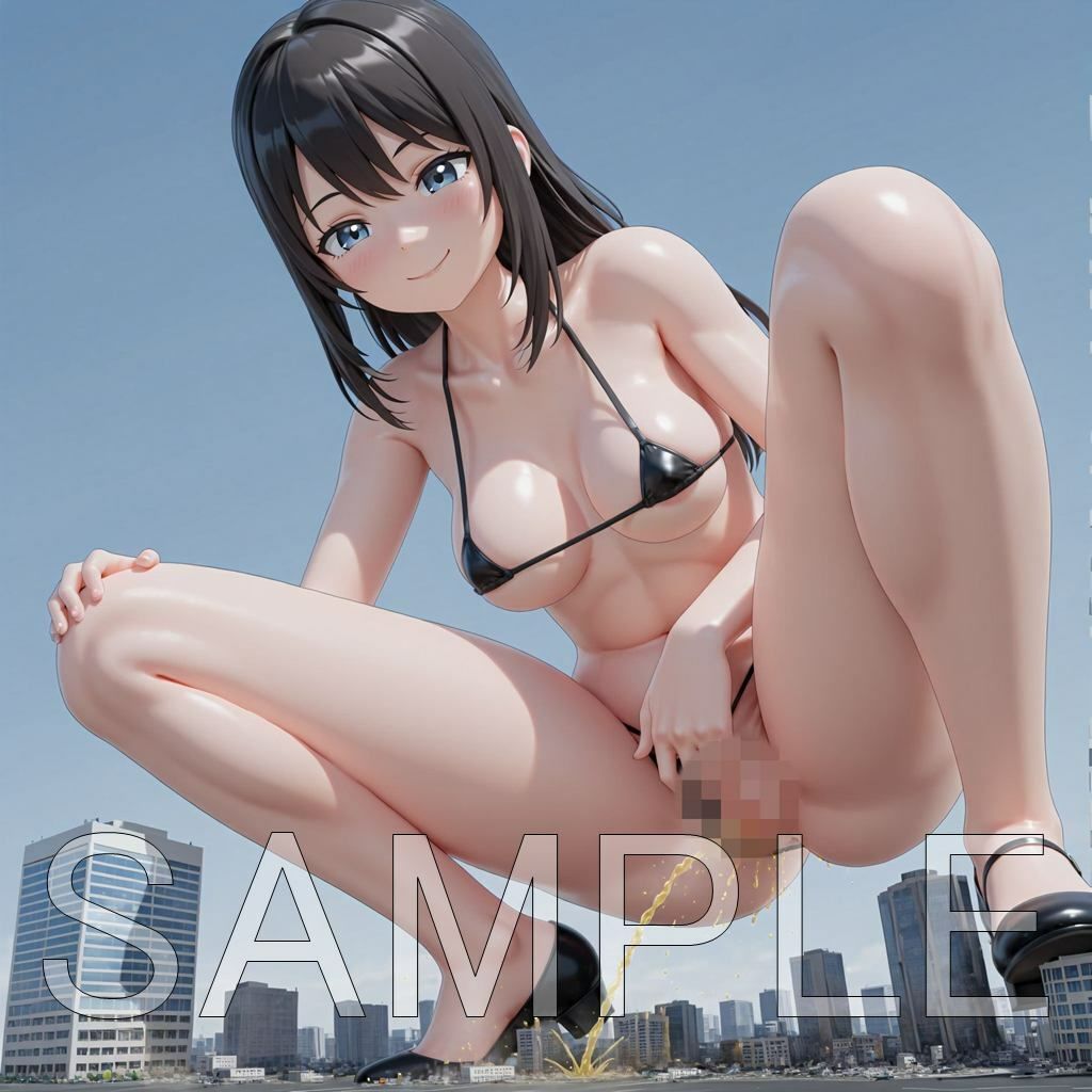 巨女ちゃん放尿 画像2