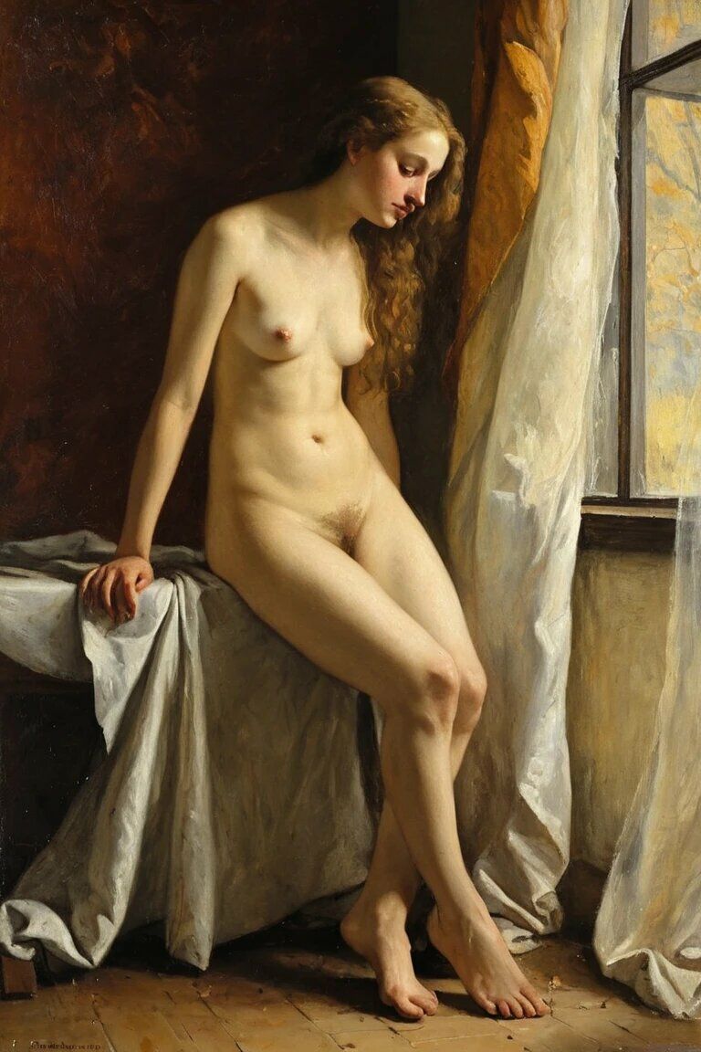 サンプル画像4:Portraits in Autumn Light – Nude Studies(Veil of Light) [d_680518]