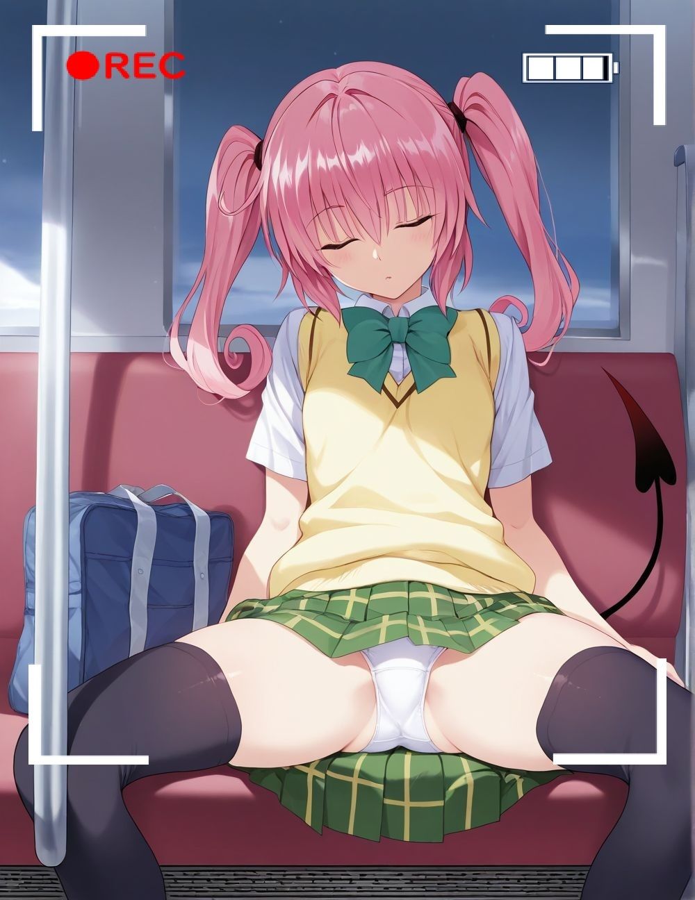 サンプル画像6:ナナ＆モモ_美人姉妹電車睡〇姦(Aiイラスト販売所) [d_680531]