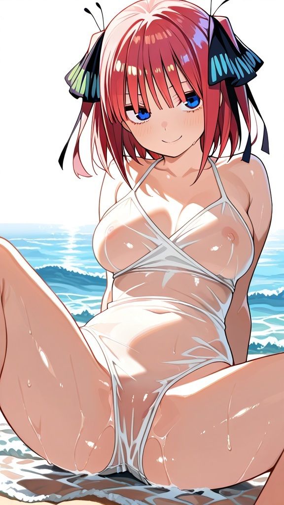 サンプル画像4:五等分〇花嫁  中〇二乃  ヌードイラスト集  トップレス  開脚(AI美少女研究会) [d_680556]