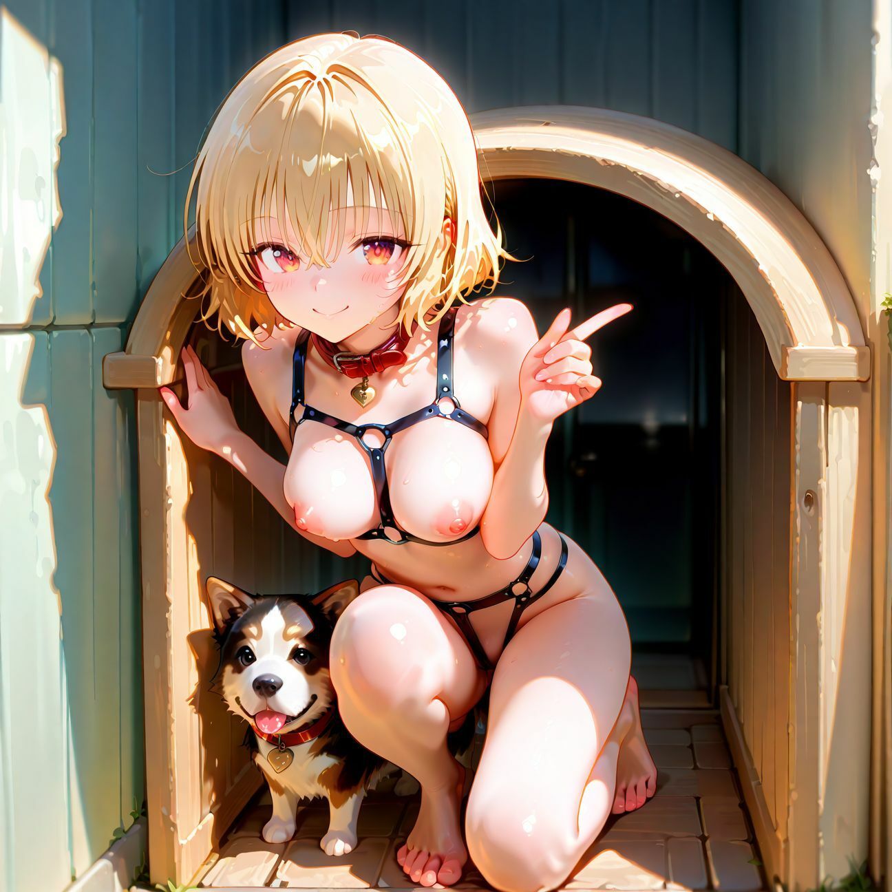 サンプル画像5:【雌犬小屋】美しい雌犬たちが住む小屋へようこそ！躾2日目(AIいちご) [d_680603]