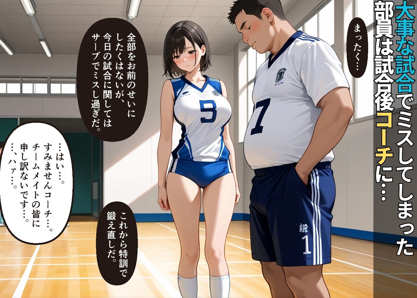 試合でミスしたバレー部の巨乳女子に性指導コーチング【部活女子】【種付けプレス】【お仕置き】【わからせ】【CG500枚】1