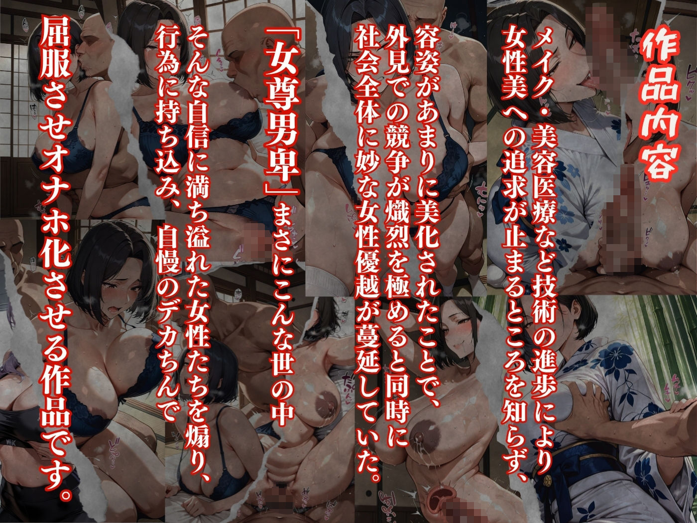 サンプル画像1:【4K高画質CG集】いつも見下す人妻をわからせ乱交〜旅館若女将〜(Uスタス) [d_680619]