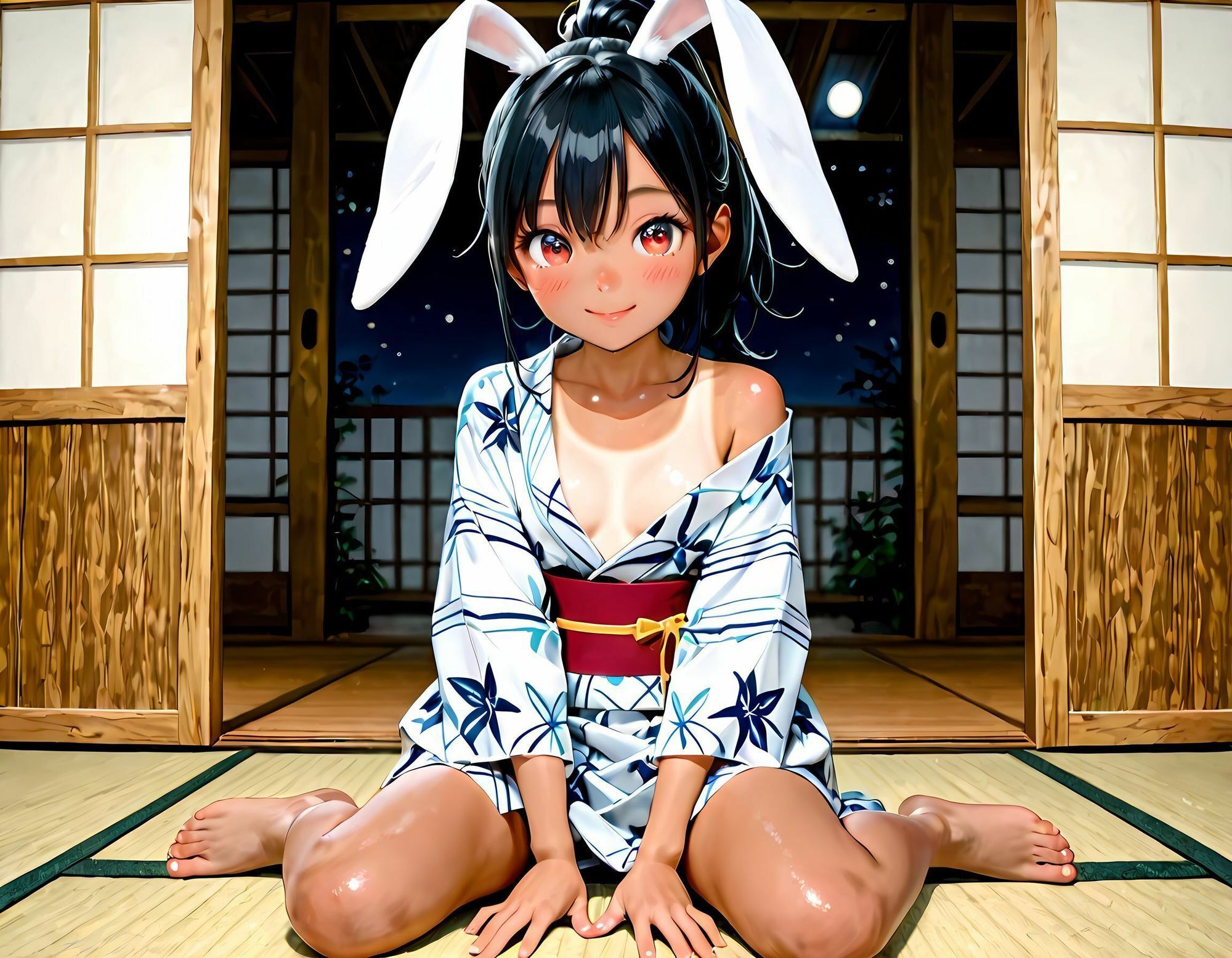 日焼け跡の眩しいうさ耳美少女な義妹が音泉旅館で激しく挑発してくる件 サンプル画像 2