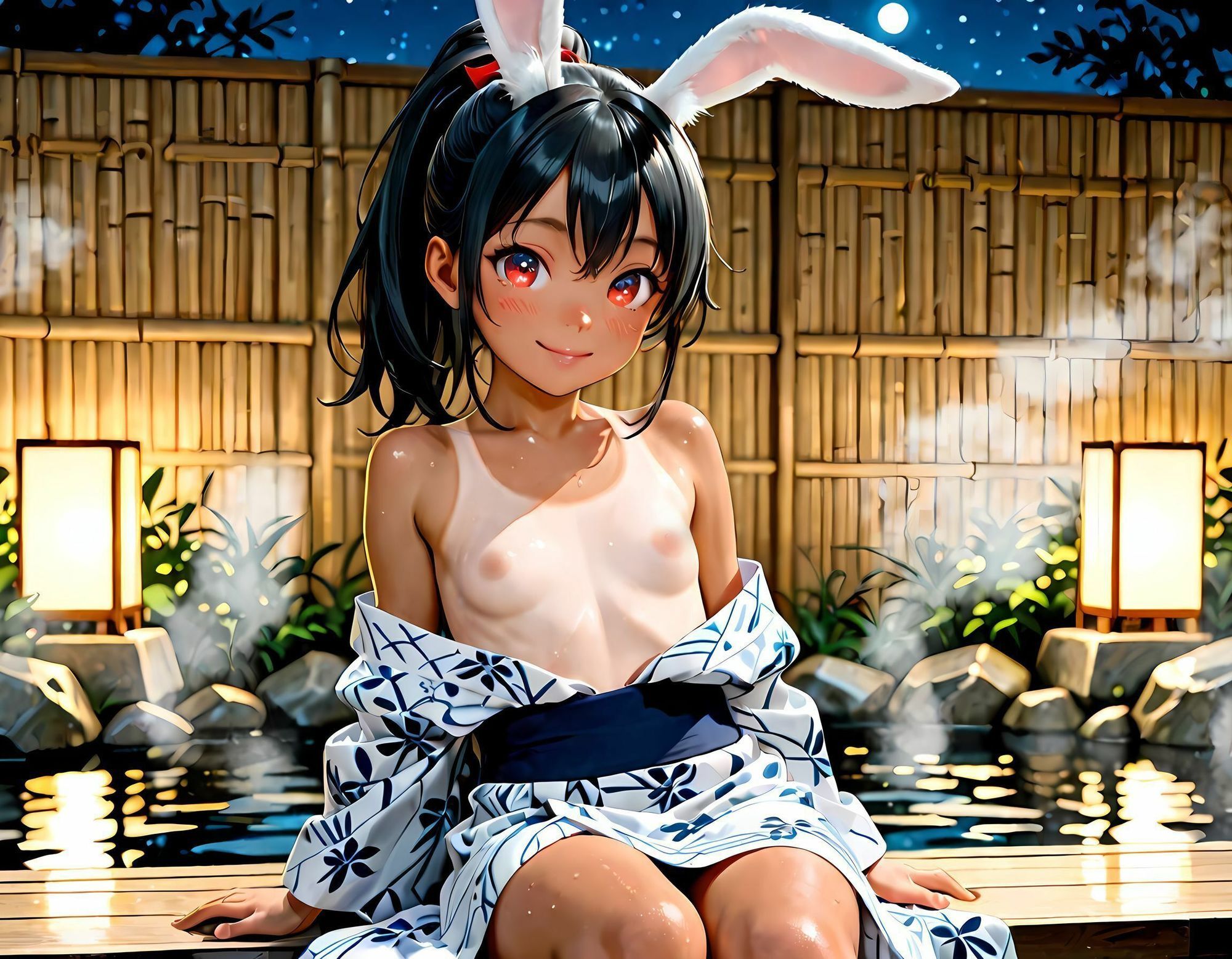 日焼け跡の眩しいうさ耳美少女な義妹が音泉旅館で激しく挑発してくる件 サンプル画像 6