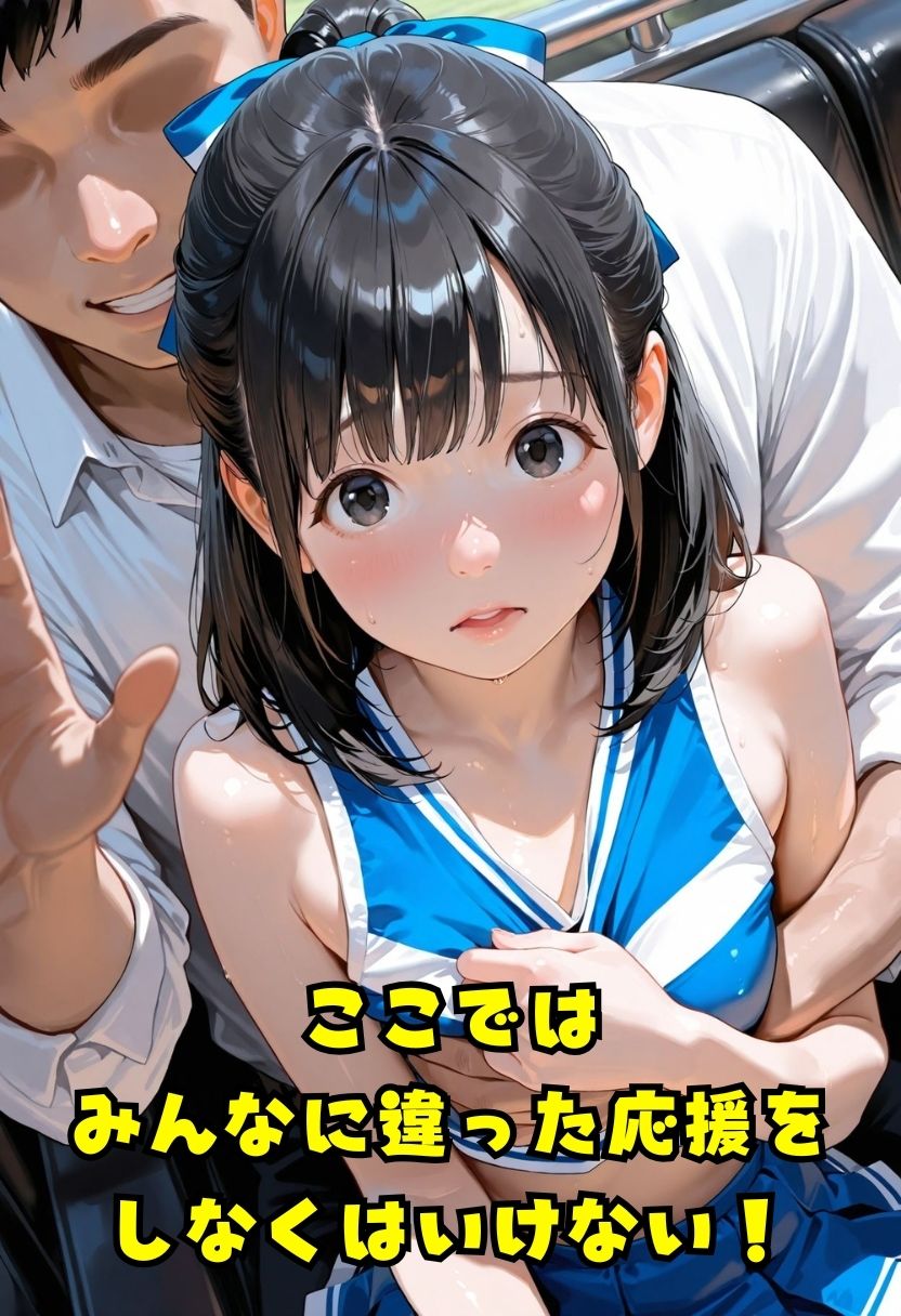 サンプル画像2:チア部と種付けコーチ(Miyawaki) [d_680655]