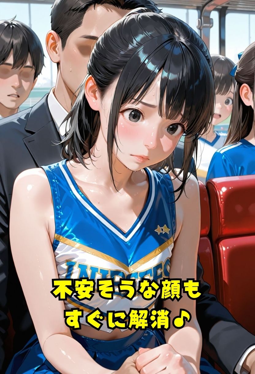 サンプル画像3:チア部と種付けコーチ(Miyawaki) [d_680655]