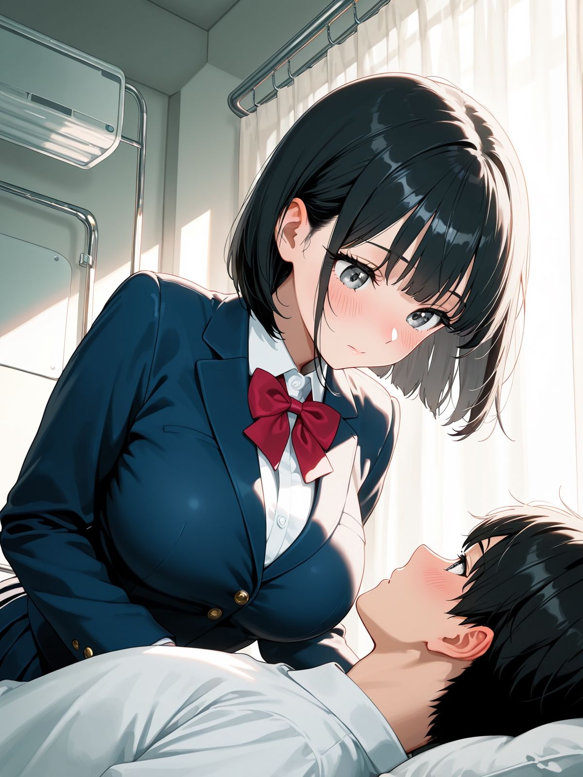 【AI学園喜ばれ部】部長と保健室でHして中だししたら喜ばれた 画像2