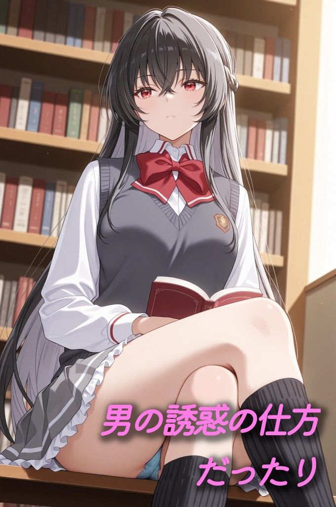 サンプル画像2:わたなれ風味  図書館の黒髪学生(ぬこの営み) [d_680881]