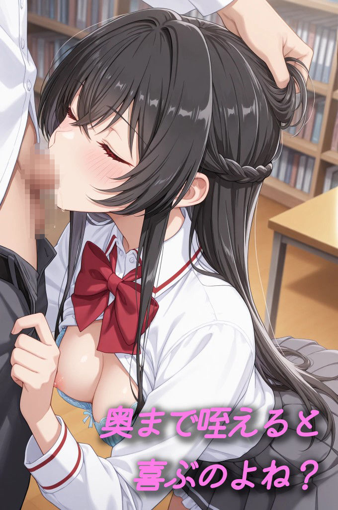 サンプル画像5:わたなれ風味  図書館の黒髪学生(ぬこの営み) [d_680881]