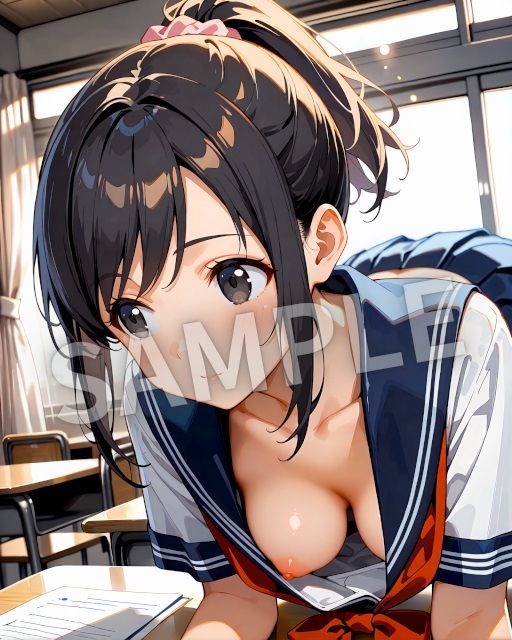 ちょっぴりドキドキ胸チラシーン 画像1
