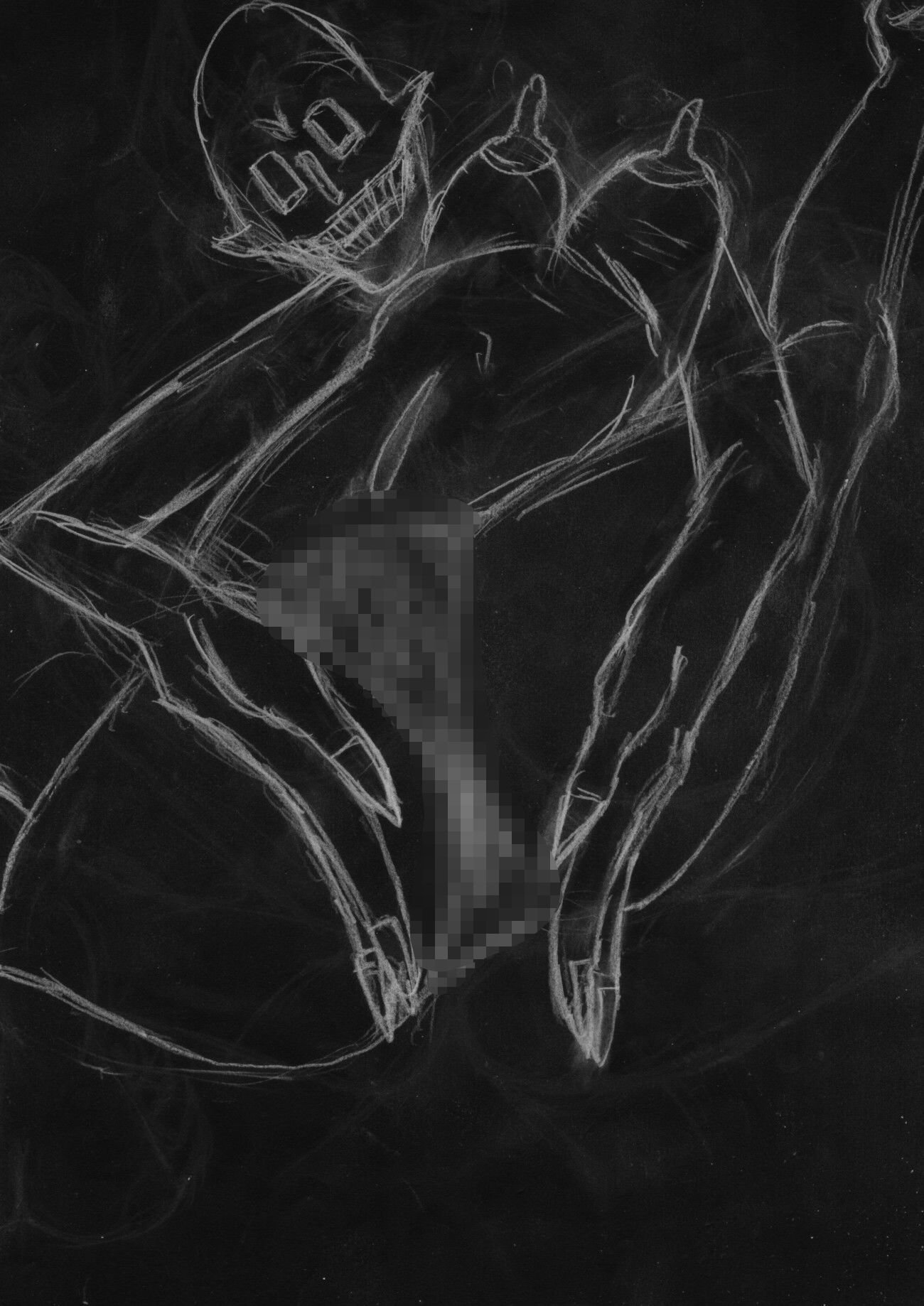 サンプル画像3:黒よりも黒いエロティックホラー黒戯絵集「マネキンポーズ4」(黒納豆) [d_681032]