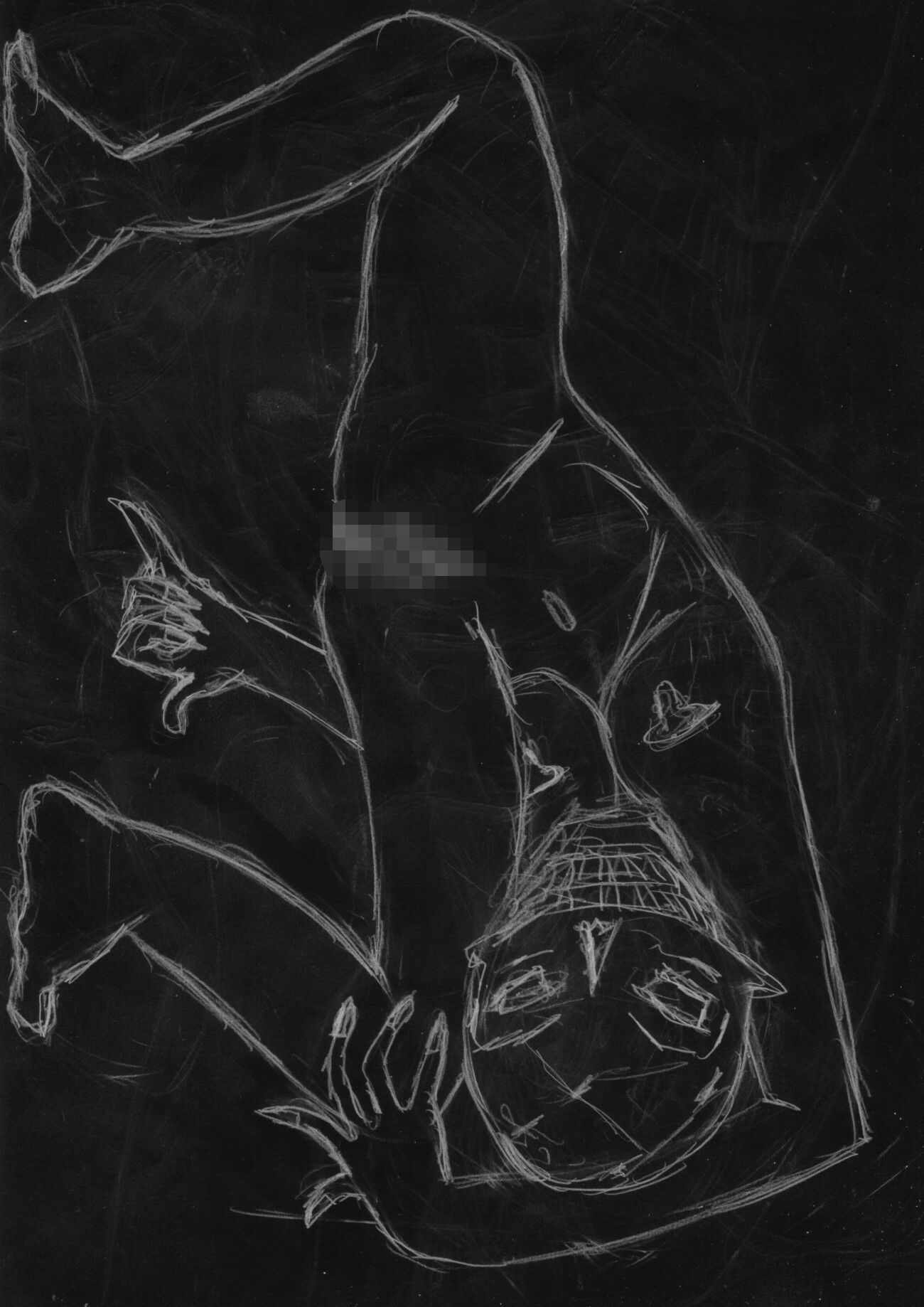 サンプル画像5:黒よりも黒いエロティックホラー黒戯絵集「マネキンポーズ4」(黒納豆) [d_681032]