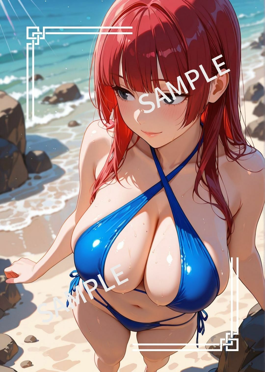 サンプル画像2:グラビアアイドル和姦〜ビーチで撮影後に スタッフやファンと〜  CG集(秋水＠R18ストーリーテラー) [d_681063]