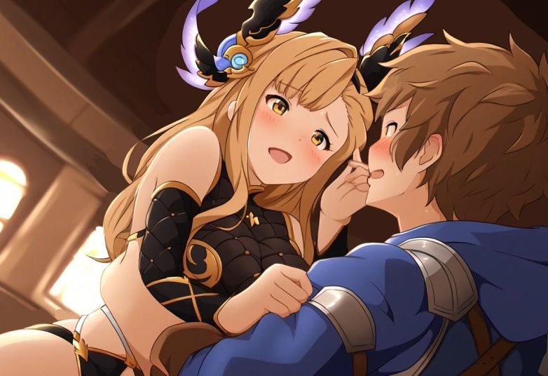 サンプル画像1:2人きりの騎空船(競泳少女) [d_681066]