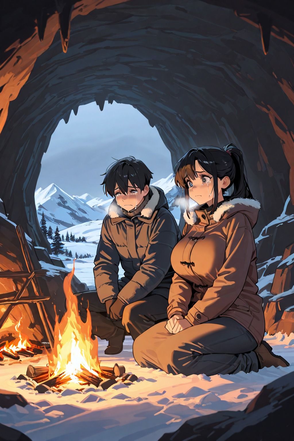 凍える雪山 肌を合せて温まろ 画像3