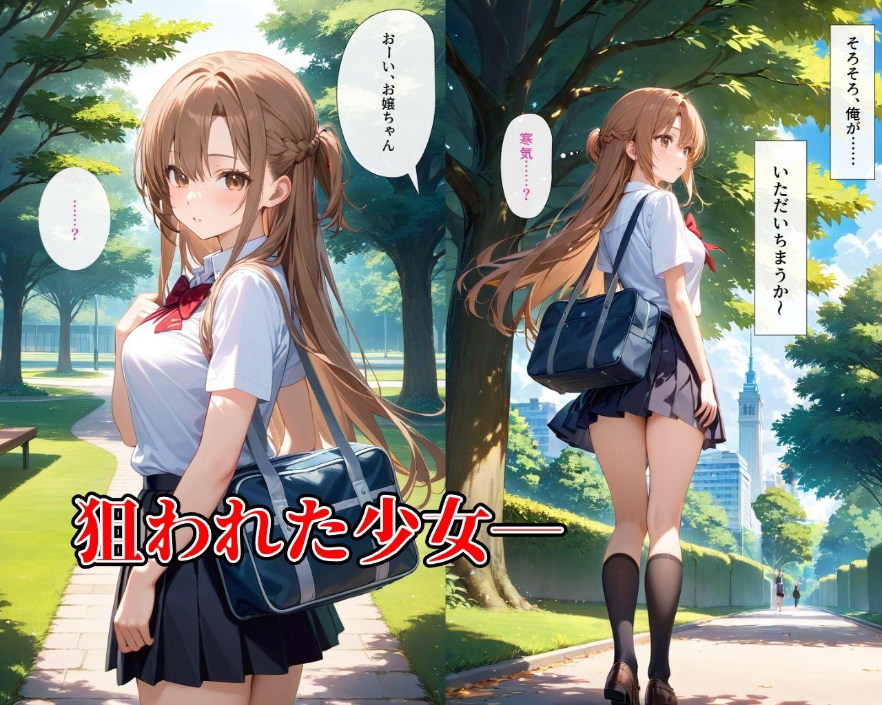 サンプル画像1:催〇アプリで中年男に孕ませられる(AIkiすたじお) [d_681199]