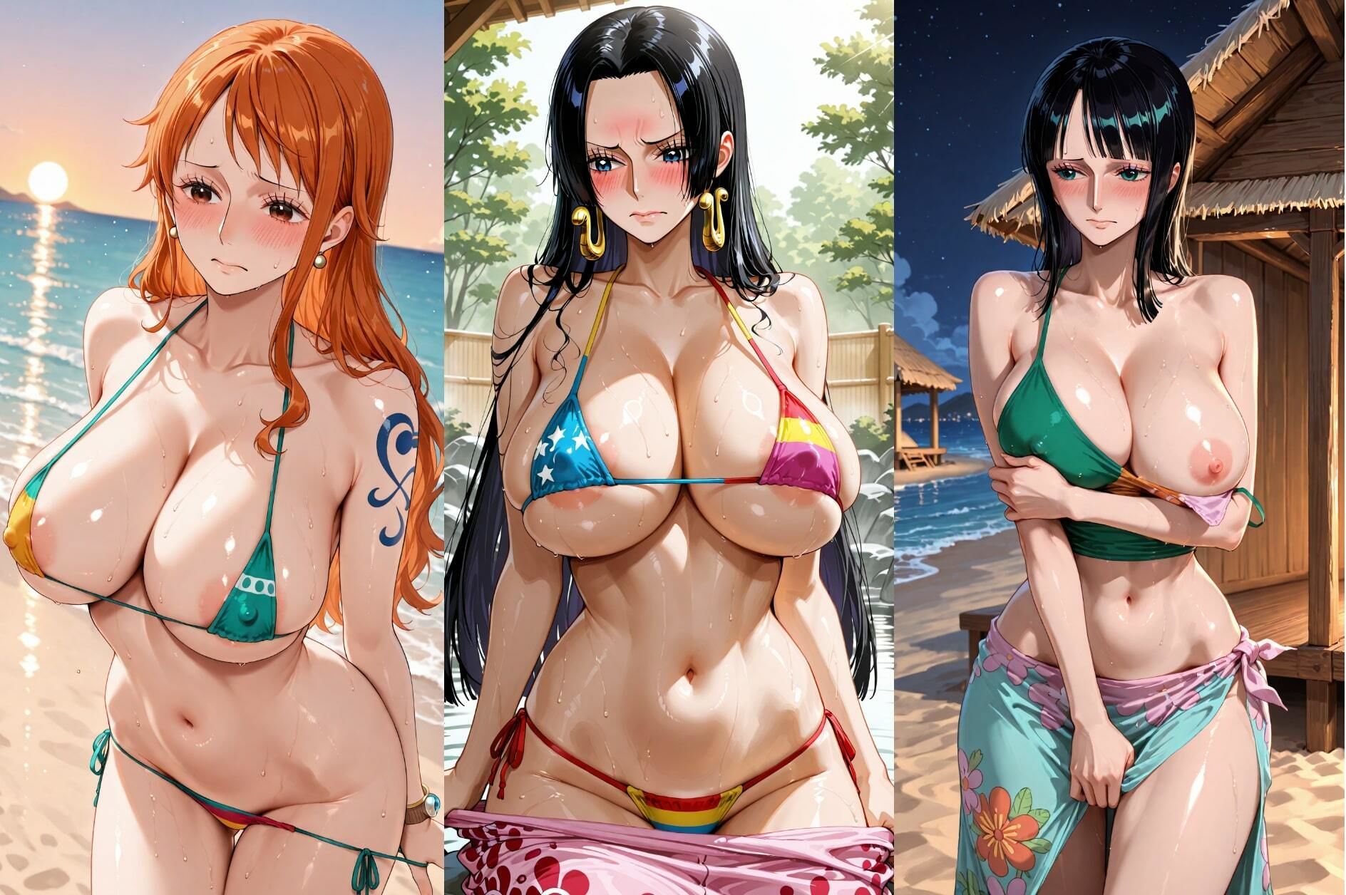 人気ヒロイン2人を海でナンパしてSEX漬けにした物語 【〇ミ・ハ〇コック・ロ〇ン 編】 画像1