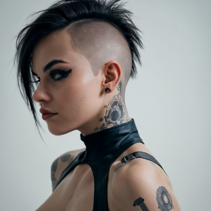 サンプル画像4:パンクでモヒカンの外国の美女（セリフなし  AI画像集）(アフェアーアモーレ) [d_681410]