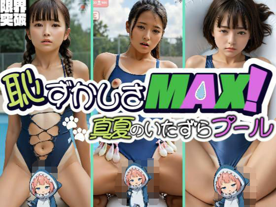 【動画】限界突破 恥ずかしさMAX!真夏のいたずらプール【あゆみのお絵かき】