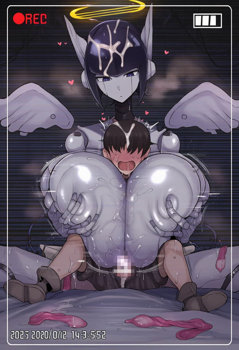 爆乳ロボットにパイ固めされる僕 画像10