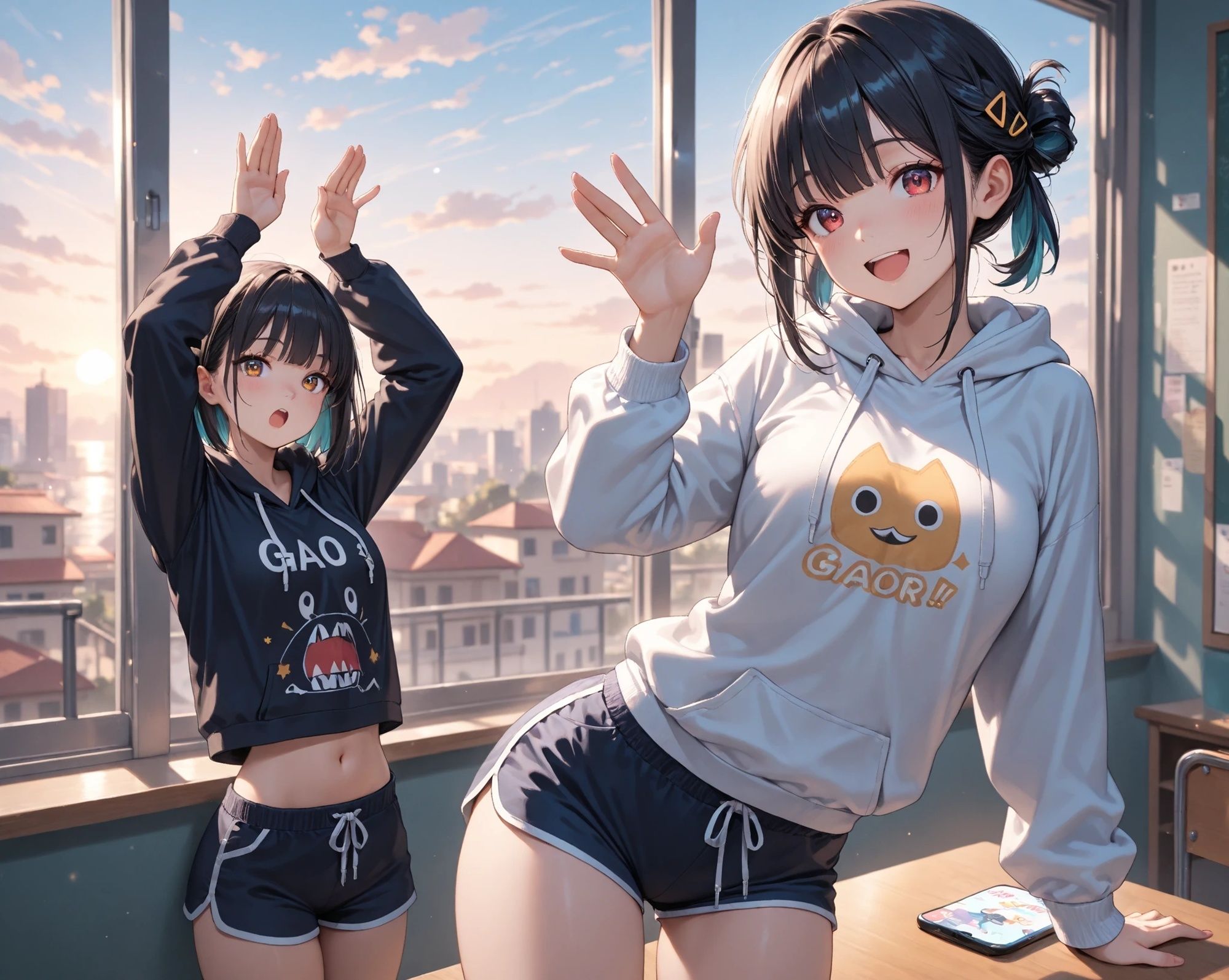 エッチなパーカー女子校生 画像1
