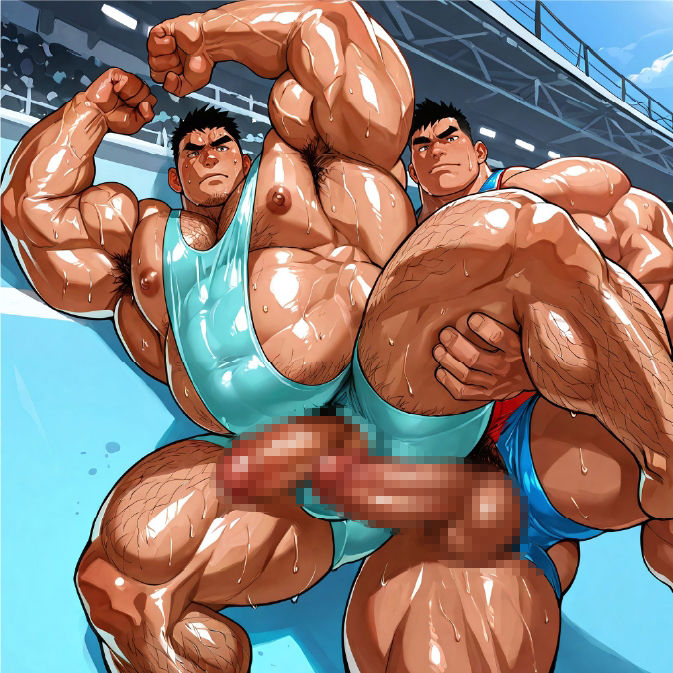 ガチムチ・マッチョ・ガチポチャゲイCG集71-レスリング特集 画像2