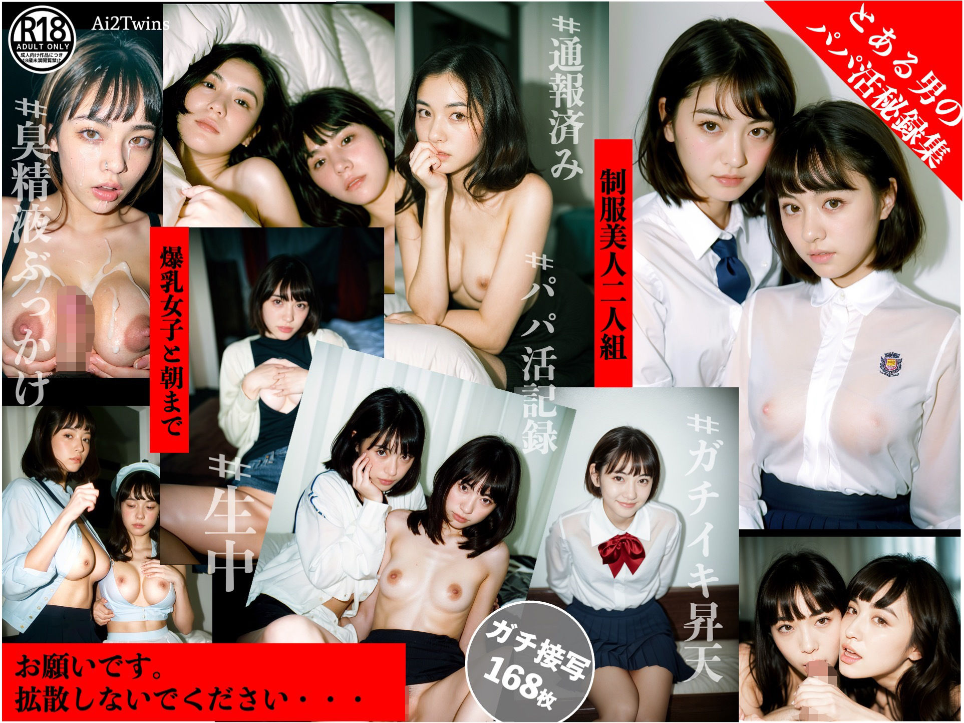 サンプル画像1:［写真集］とある男のパパ活秘録集(顔面最強美双子（AI2Twins）) [d_682269]