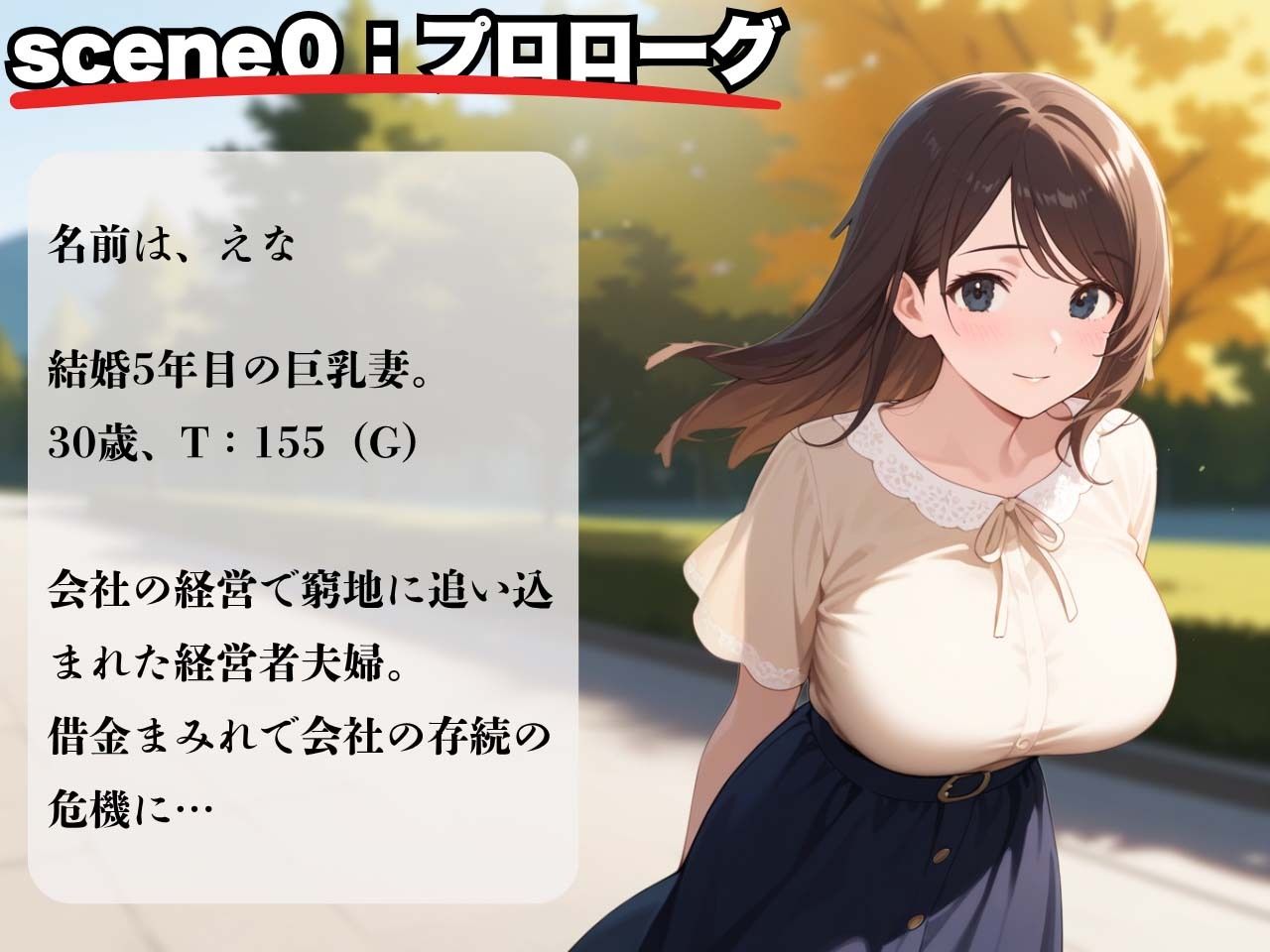 サンプル画像2:結婚5年目の30歳巨乳妻！失踪した夫に代わり身体で強●返済(制服物語) [d_682436]