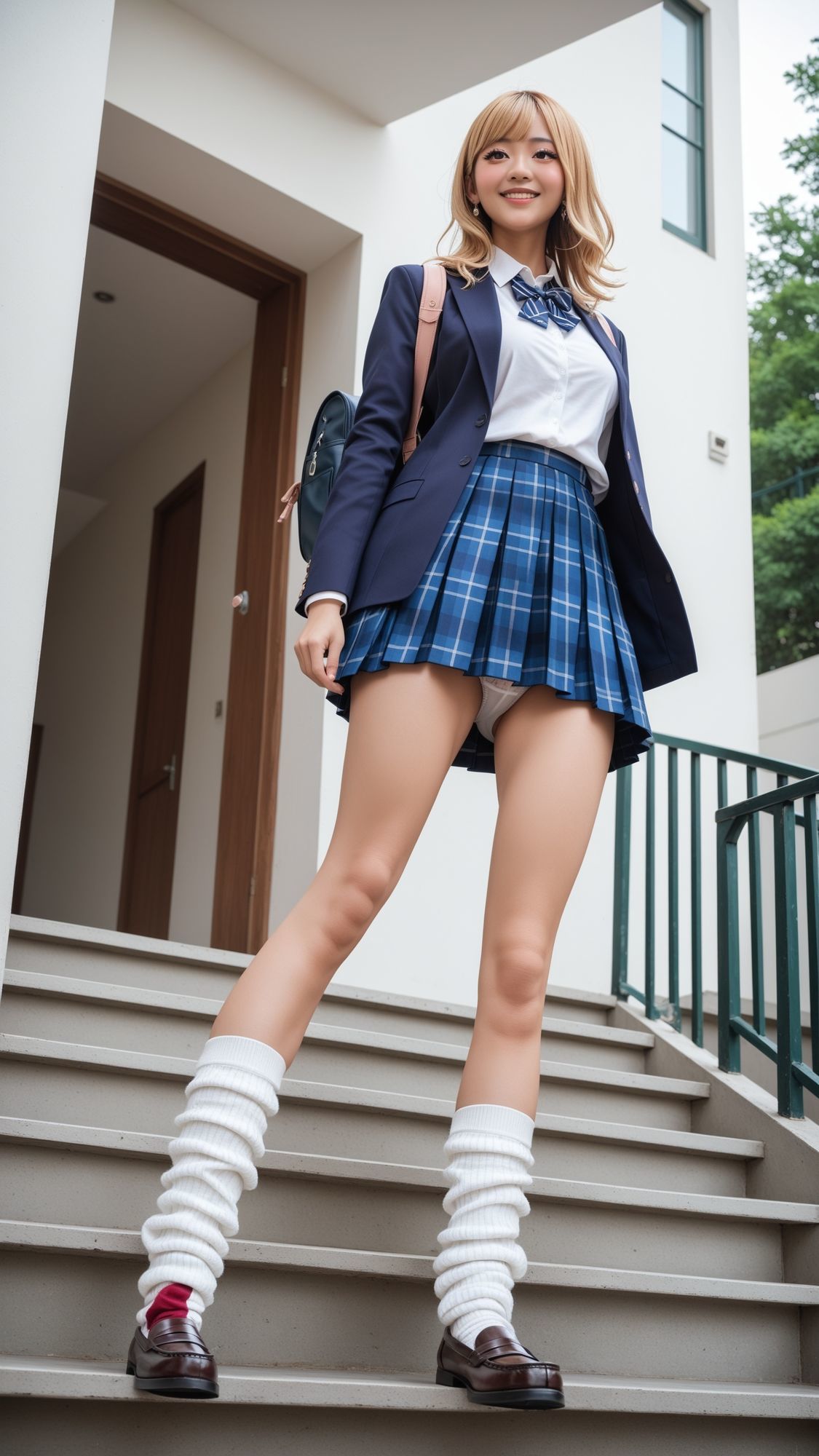 【動画】転校生はミニスカートの金髪ルーズソックスギャル 画像1