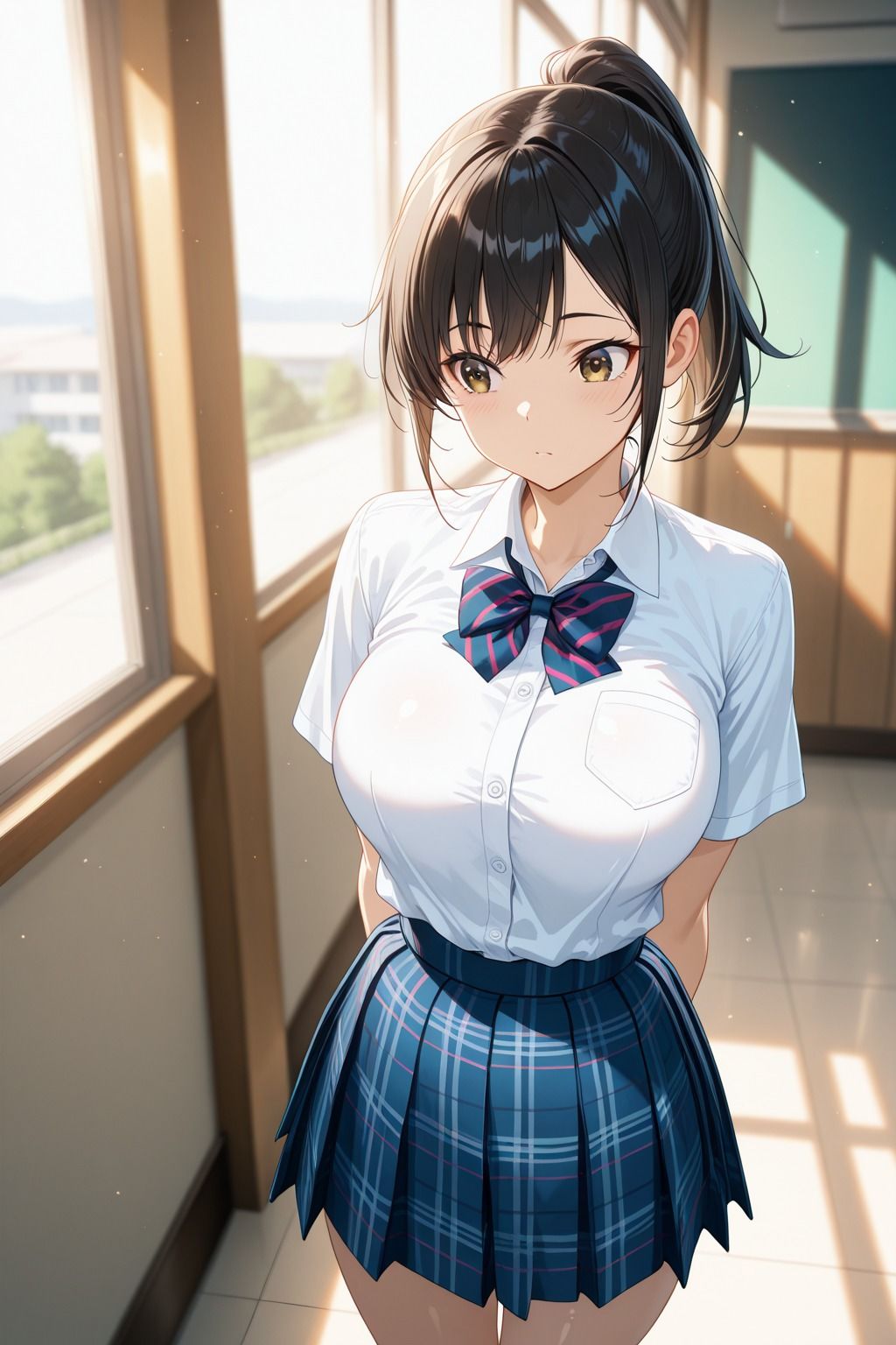 サンプル画像1:淫乱スク水女子校生に種付け(妄想生成ラボ) [d_682560]