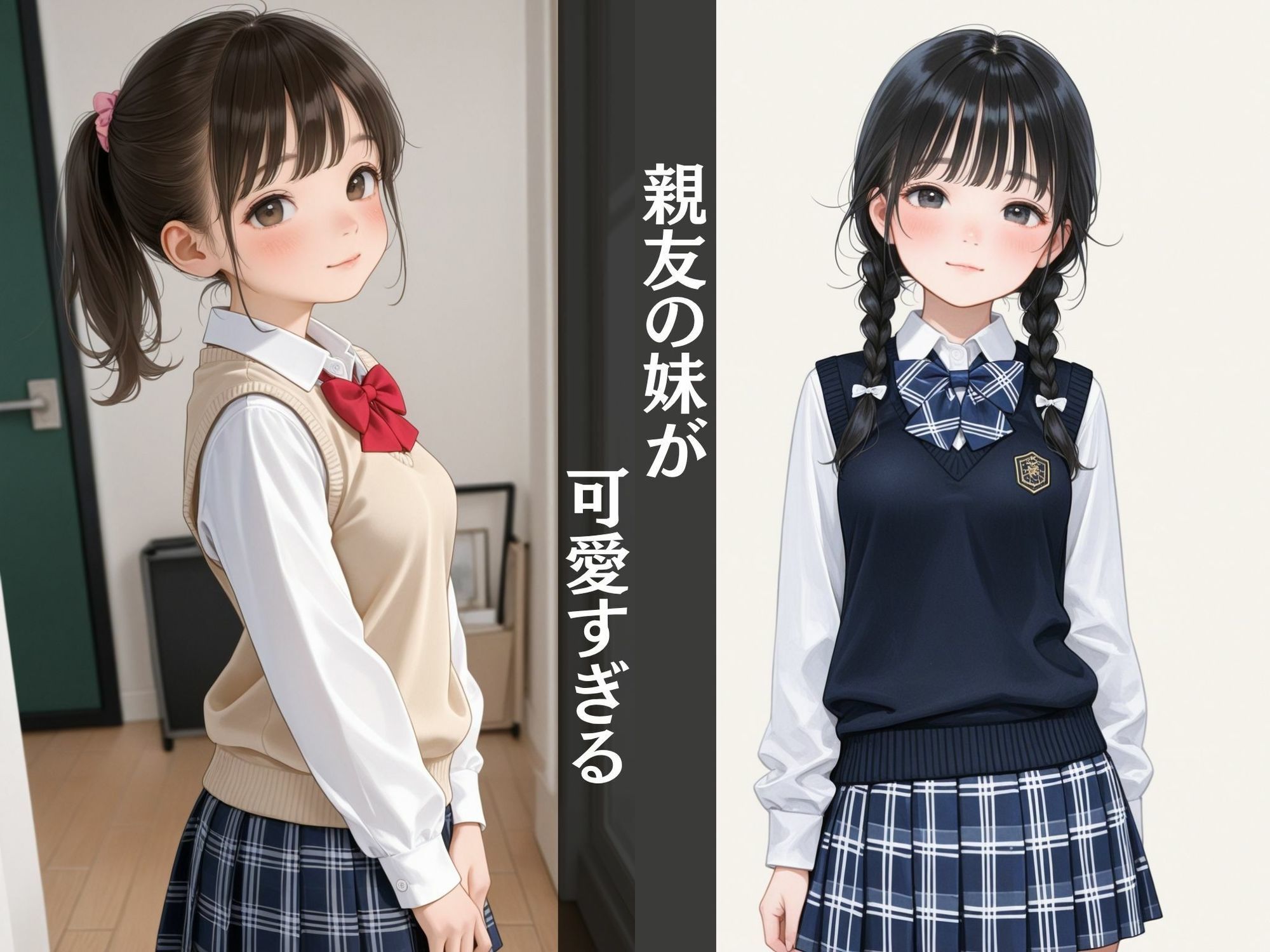 サンプル画像1:【いもうと】  親友の妹をこっそりハメる〜立派なおっぱい丸出しで絶頂〜(矛盾した不純) [d_682753]