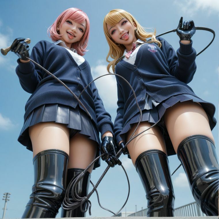 サンプル画像5:制服QUEEN ブーツ 2(正服着衣–RaMU（裸無）) [d_682866]