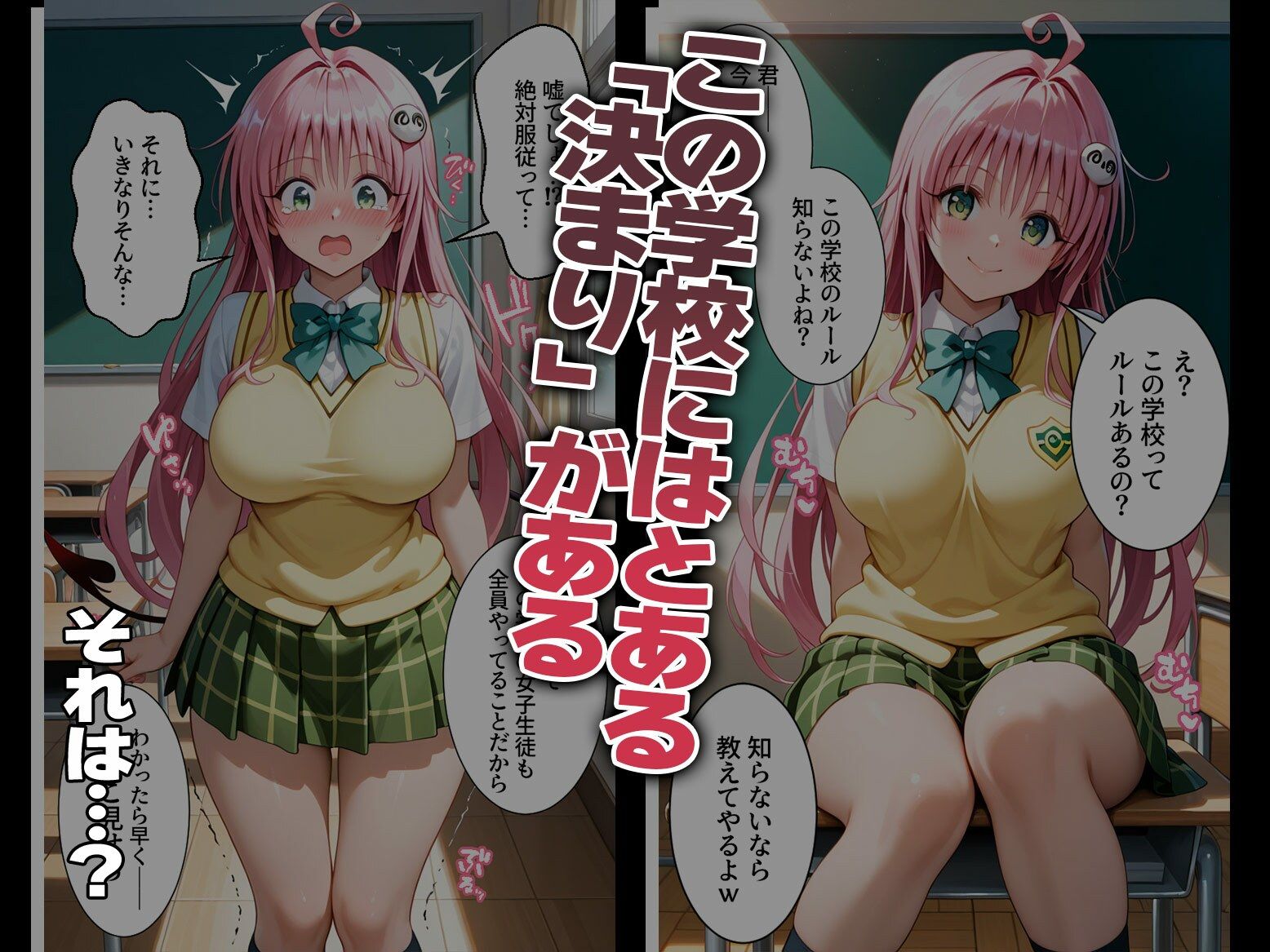 強●性処理学校 私たちこのクラスのオナホです 古手●唯&ラ●編1