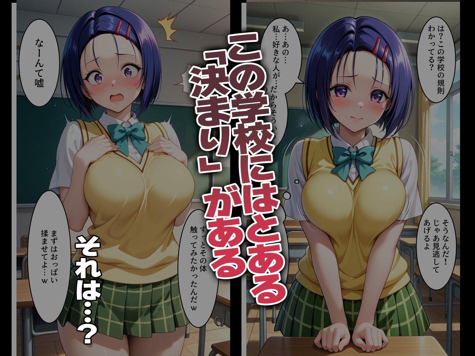 サンプル画像1:強●性処理学校 私たちこのクラスのオナホです 西●寺＆ラ●編(たこ焼きマン) [d_682894]