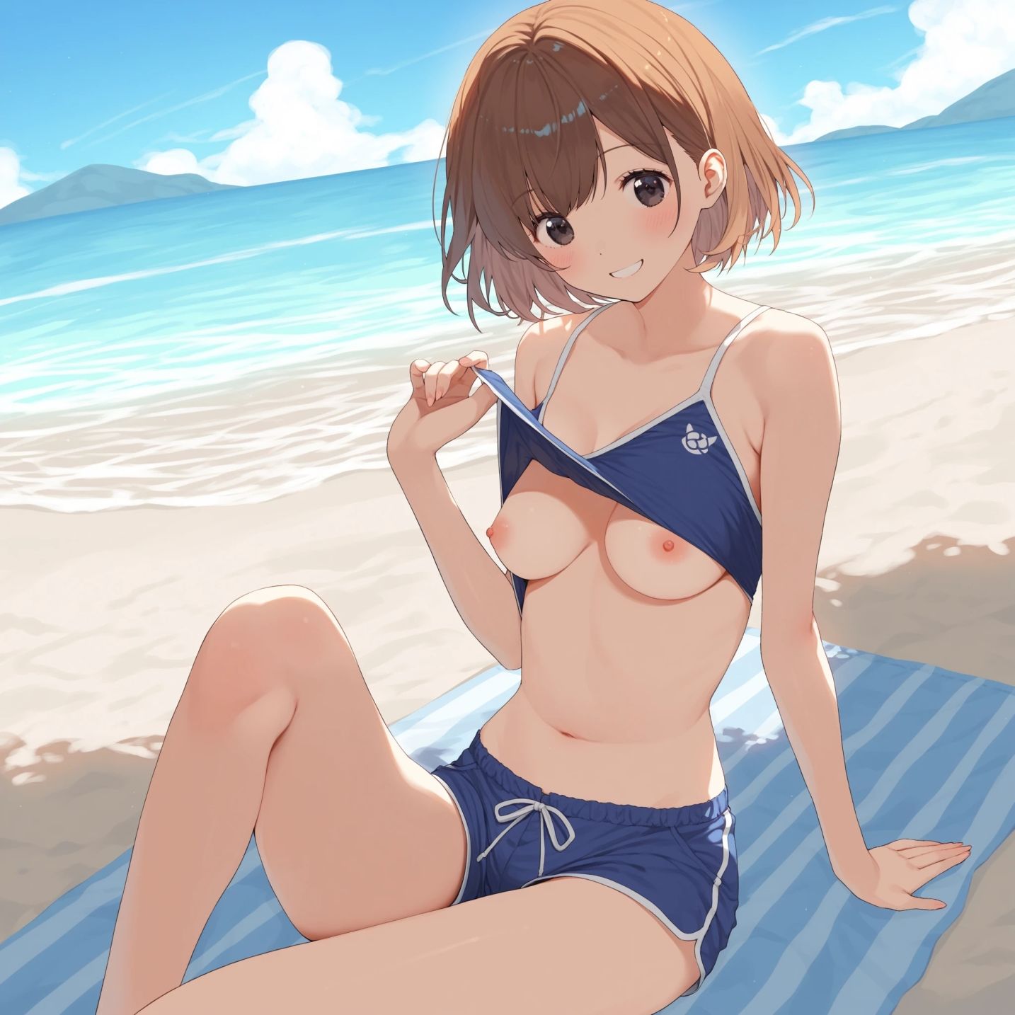 サンプル画像5:CUTIE PIE – 水着の甘カワちゃんと青姦中出し夏じまい(OTSUJYO) [d_682943]