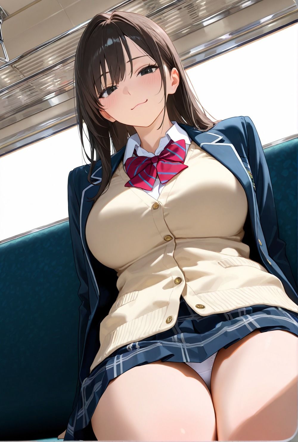 サンプル画像1:カースト上位の女子校生は電車内痴●でおじさん誘惑する(むっちょん) [d_683055]