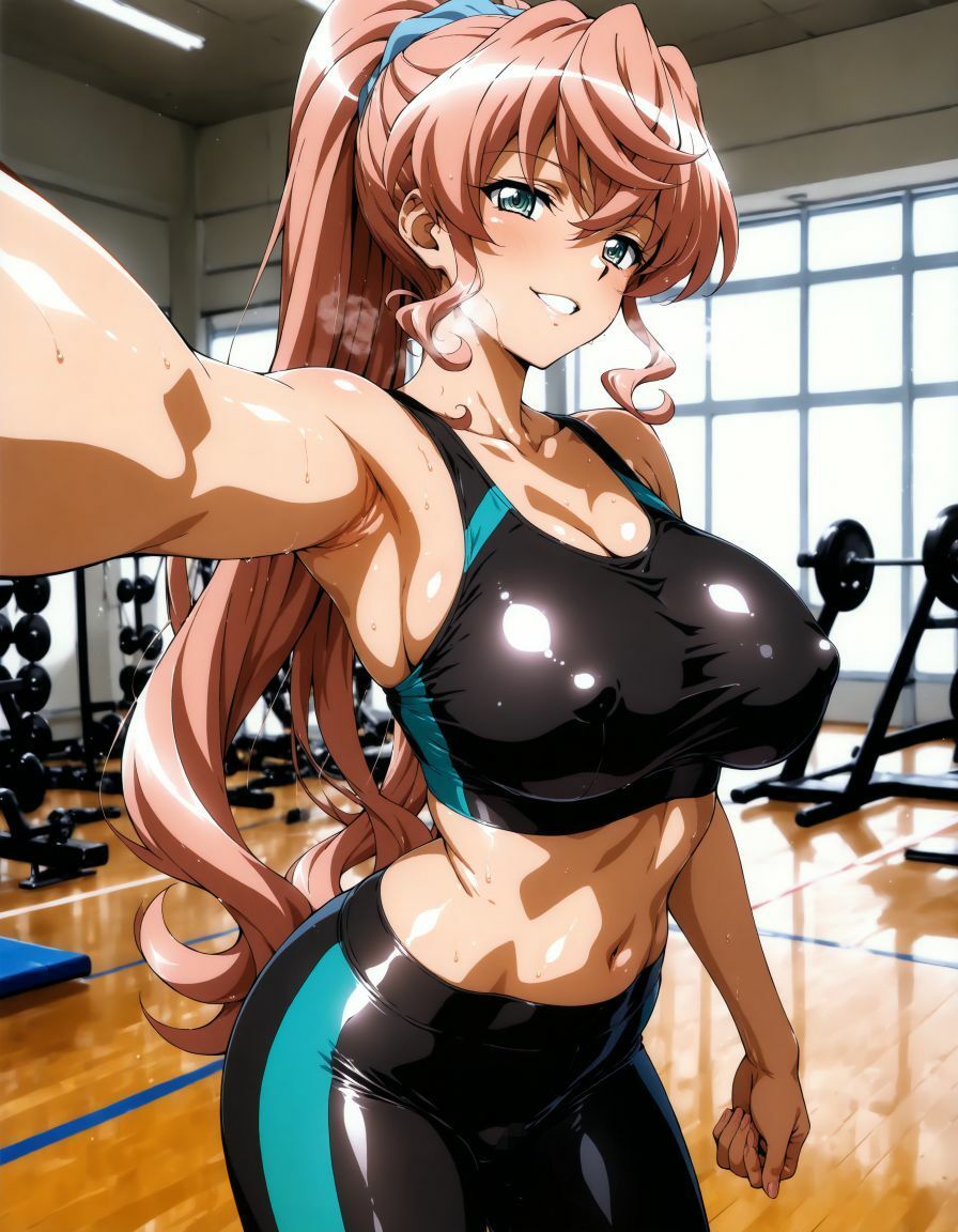 サンプル画像1:マリア、おじさんと  【ジム/シャワー】(リモート虚無僧) [d_683123]