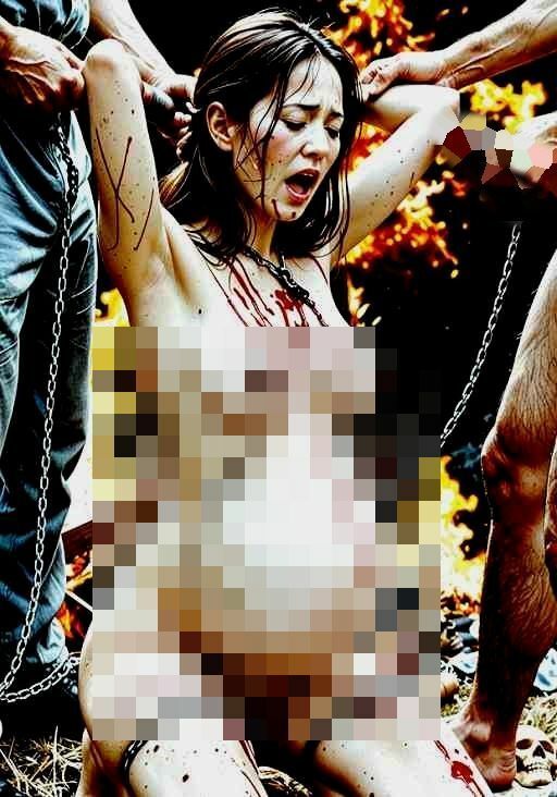 サンプル画像5:紛争で夫を殺され、敵に捕らえられて性欲処理道具にされた未亡人妊婦の写真集【全248枚】(妊婦、母乳、授乳愛好会) [d_683126]