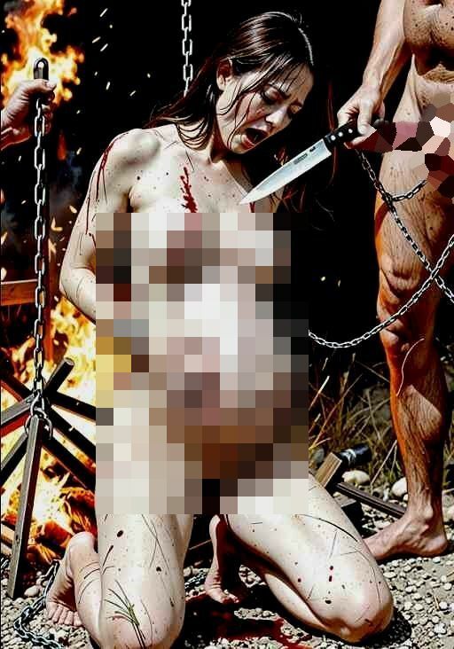 紛争で夫を殺され、敵に捕らえられて性欲処理道具にされた未亡人妊婦の写真集【全248枚】 画像8