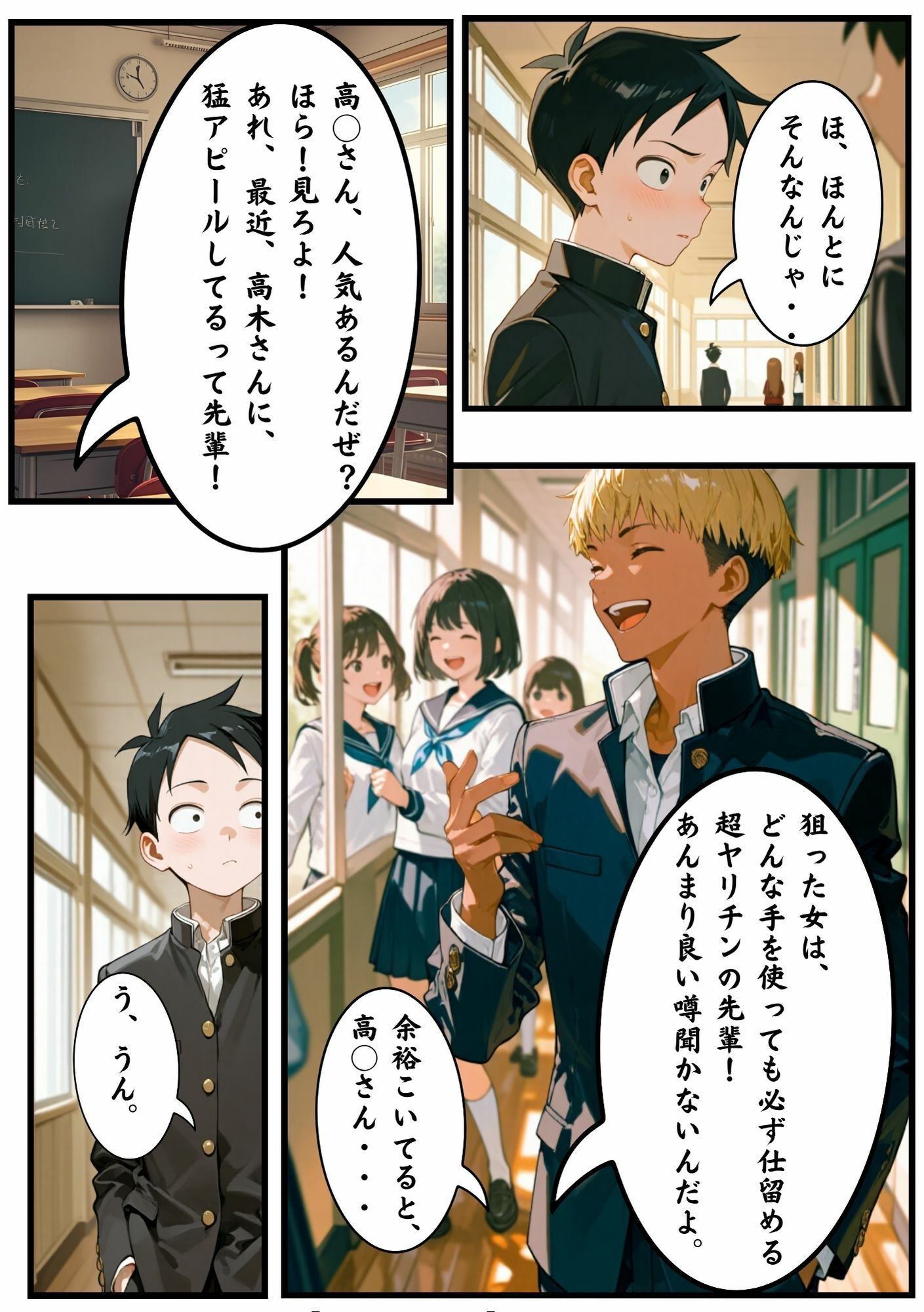 ［CG漫画］VSイケメン先輩（NTR作品・逆転あり） サンプル画像 2