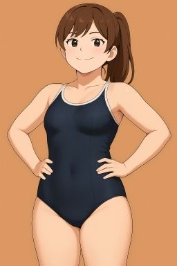 サンプル画像1:スクール水着の女の子が運動してるだけ(おさないぼたん) [d_683284]