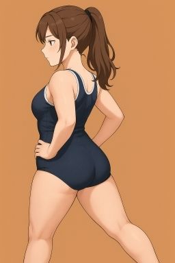 サンプル画像3:スクール水着の女の子が運動してるだけ(おさないぼたん) [d_683284]