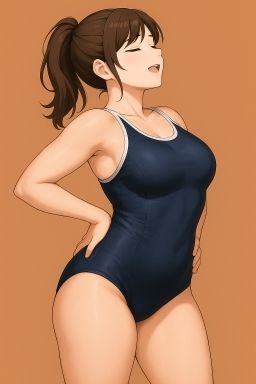 サンプル画像4:スクール水着の女の子が運動してるだけ(おさないぼたん) [d_683284]